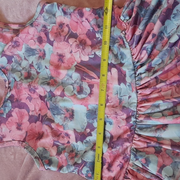 Dot dot smile floral pink dress twirl comfortable tank sleeveless size 11 used - Picture 4 of 9